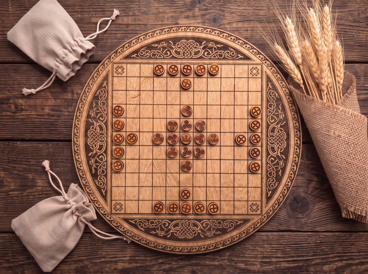Round Hnefatafl Set