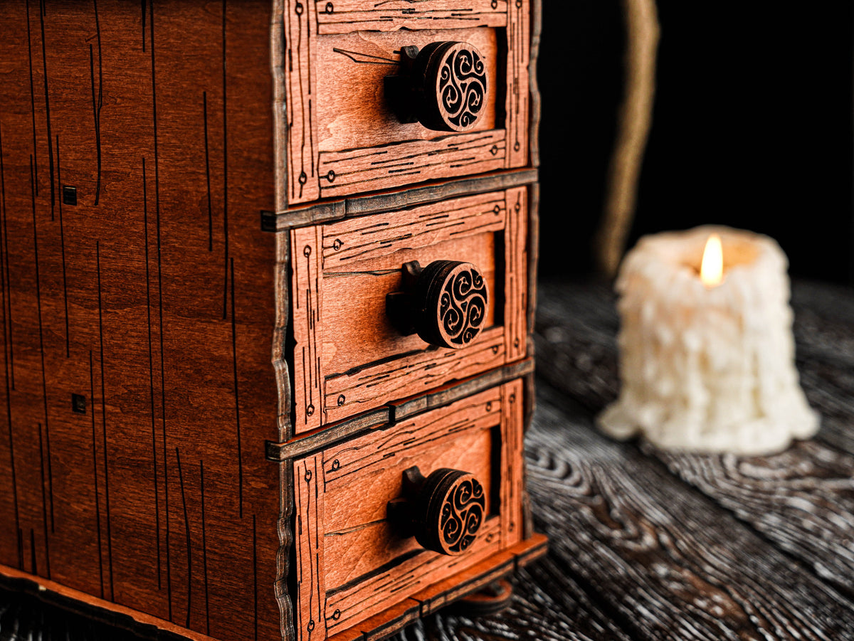 wooden chest of drawers
