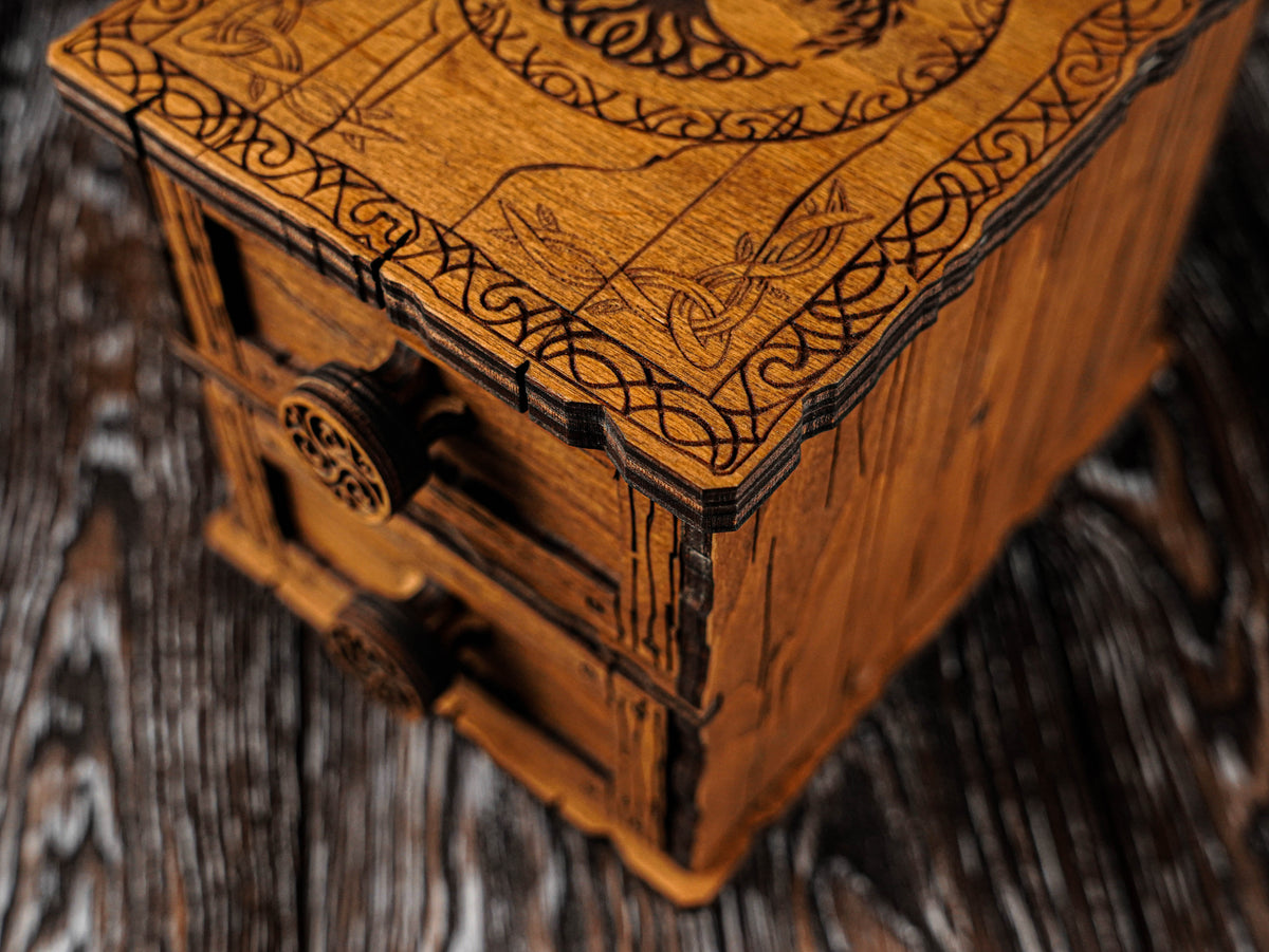 engraved tarot box