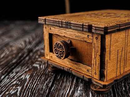 engraved tarot box
