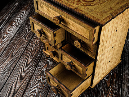 wooden chest of drawers