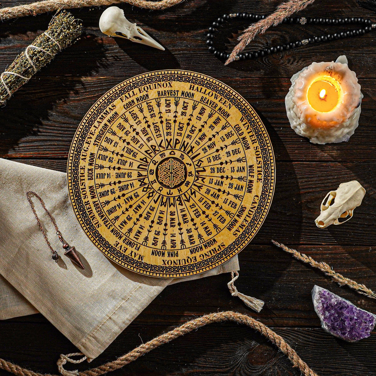 wooden wheel of the year