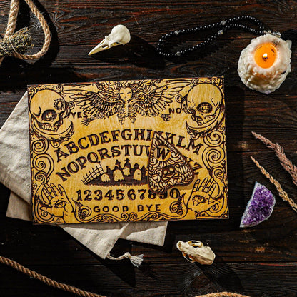 Engraved spirit board