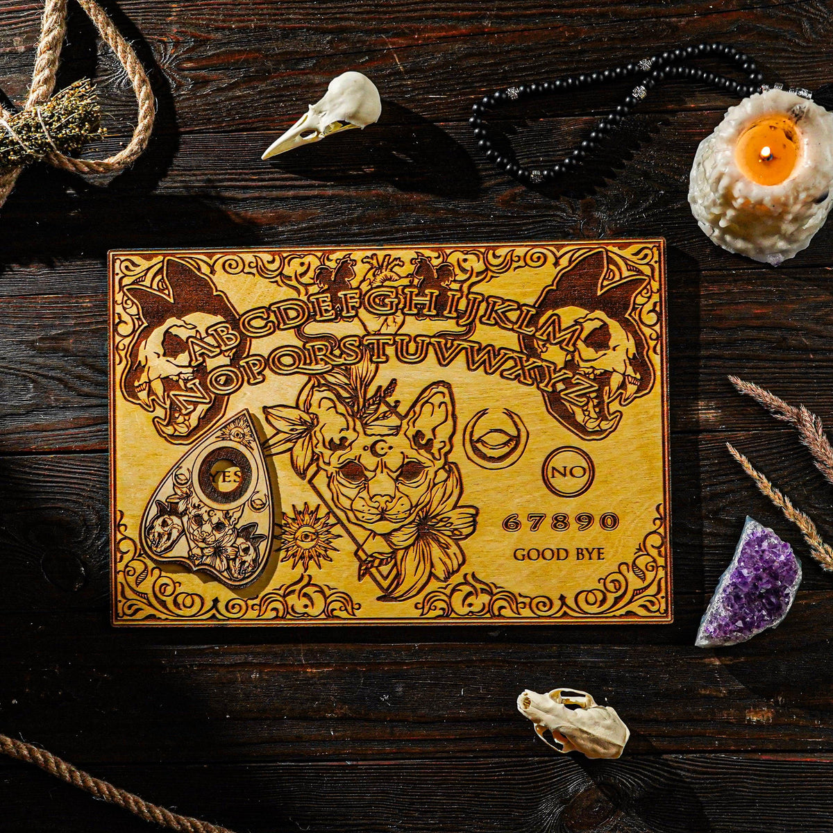 wooden ouija board